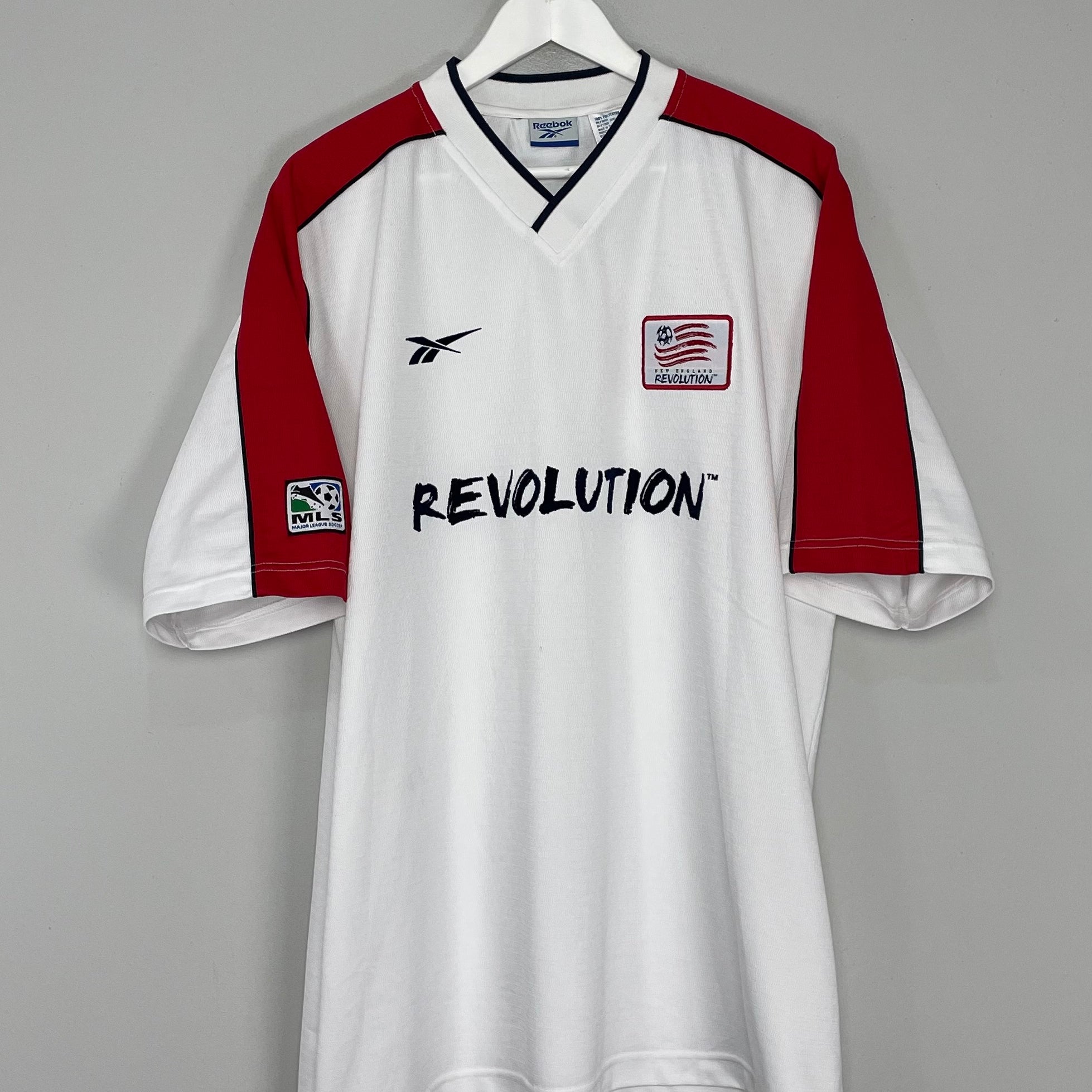 Shop 1999 NEW ENGLAND REVOLUTION AWAY SHIRT (XL) REEBOK, classic football shirts, vintage football shirts & retro soccer jerseys at Cult Kits