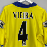 Shop 2002/04 ARSENAL VIEIRA #4 AWAY SHIRT (L) NIKE, classic football shirts, vintage football shirts & retro soccer jerseys at Cult Kits