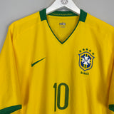 2008/10 BRAZIL #10 HOME SHIRT (XL) NIKE