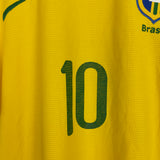 2008/10 BRAZIL #10 HOME SHIRT (XL) NIKE