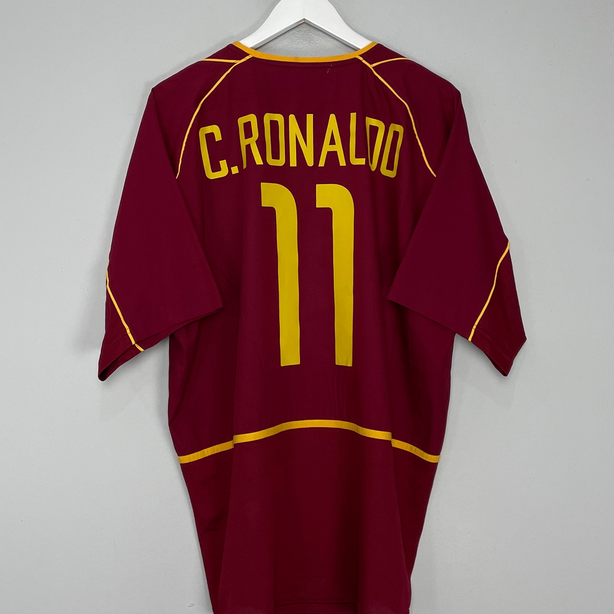Shop 2002/04 PORTUGAL C.RONALDO #11 HOME SHIRT (XL) NIKE, classic football shirts, vintage football shirts & retro soccer jerseys at Cult Kits