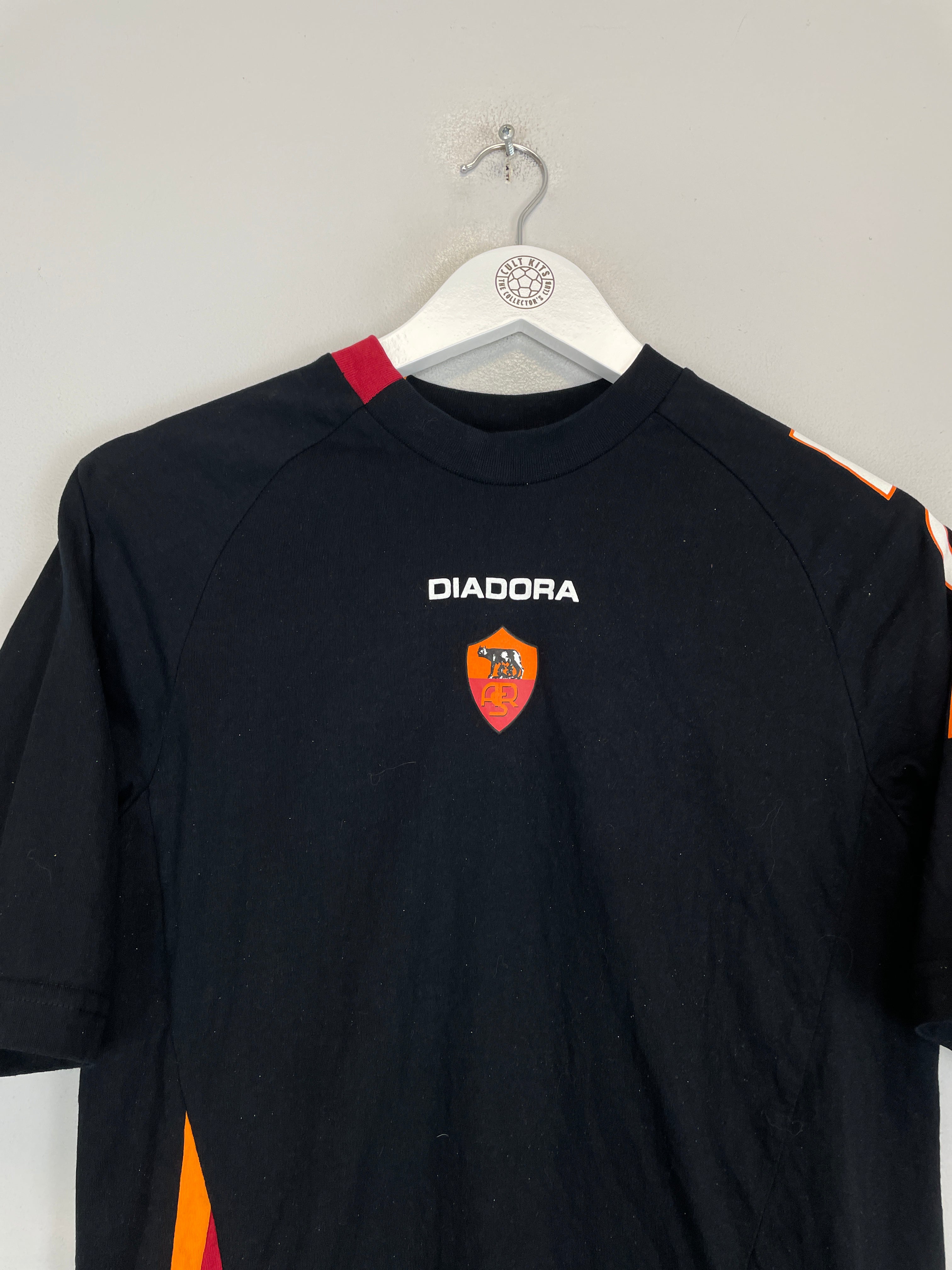 Shop 2003/04 ROMA *BNWT* T-SHIRT (M) DIADORA, classic football shirts, vintage football shirts & retro soccer jerseys at Cult Kits