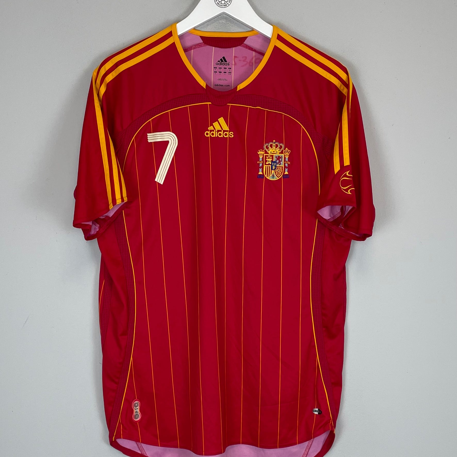 Shop 2006/08 SPAIN #7 HOME SHIRT (M) ADIDAS, classic football shirts, vintage football shirts & retro soccer jerseys at Cult Kits