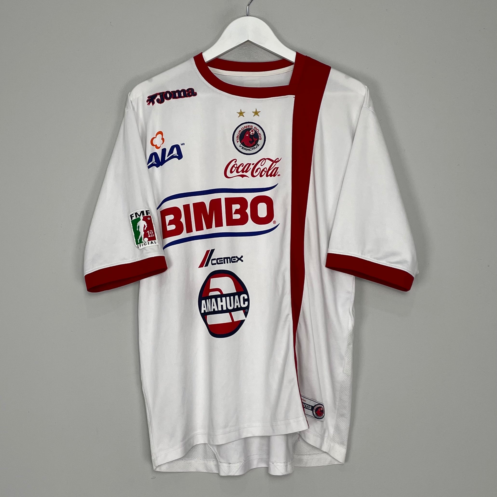 Shop 2004/05 TIBURONES ROJOS AWAY SHIRT (M) JOMA, classic football shirts, vintage football shirts & retro soccer jerseys at Cult Kits