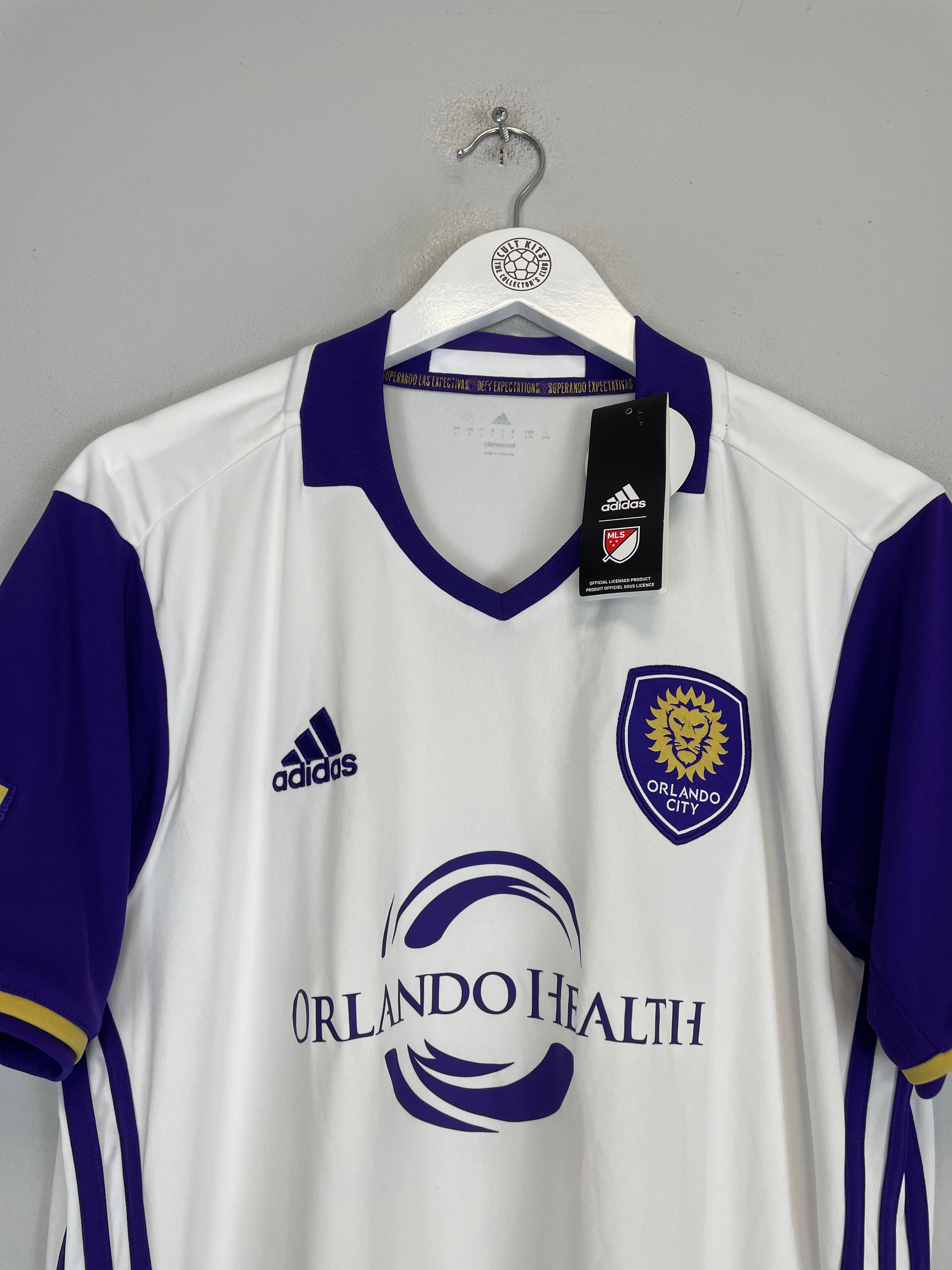 Shop 2016 ORLANDO CITY *BNWT* AWAY SHIRT (L) ADIDAS, classic football shirts, vintage football shirts & retro soccer jerseys at Cult Kits