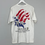 Shop 1994 USA WORLD CUP BRAZIL CHAMPIONS T-SHIRT (L) UMBRO, classic football shirts, vintage football shirts & retro soccer jerseys at Cult Kits