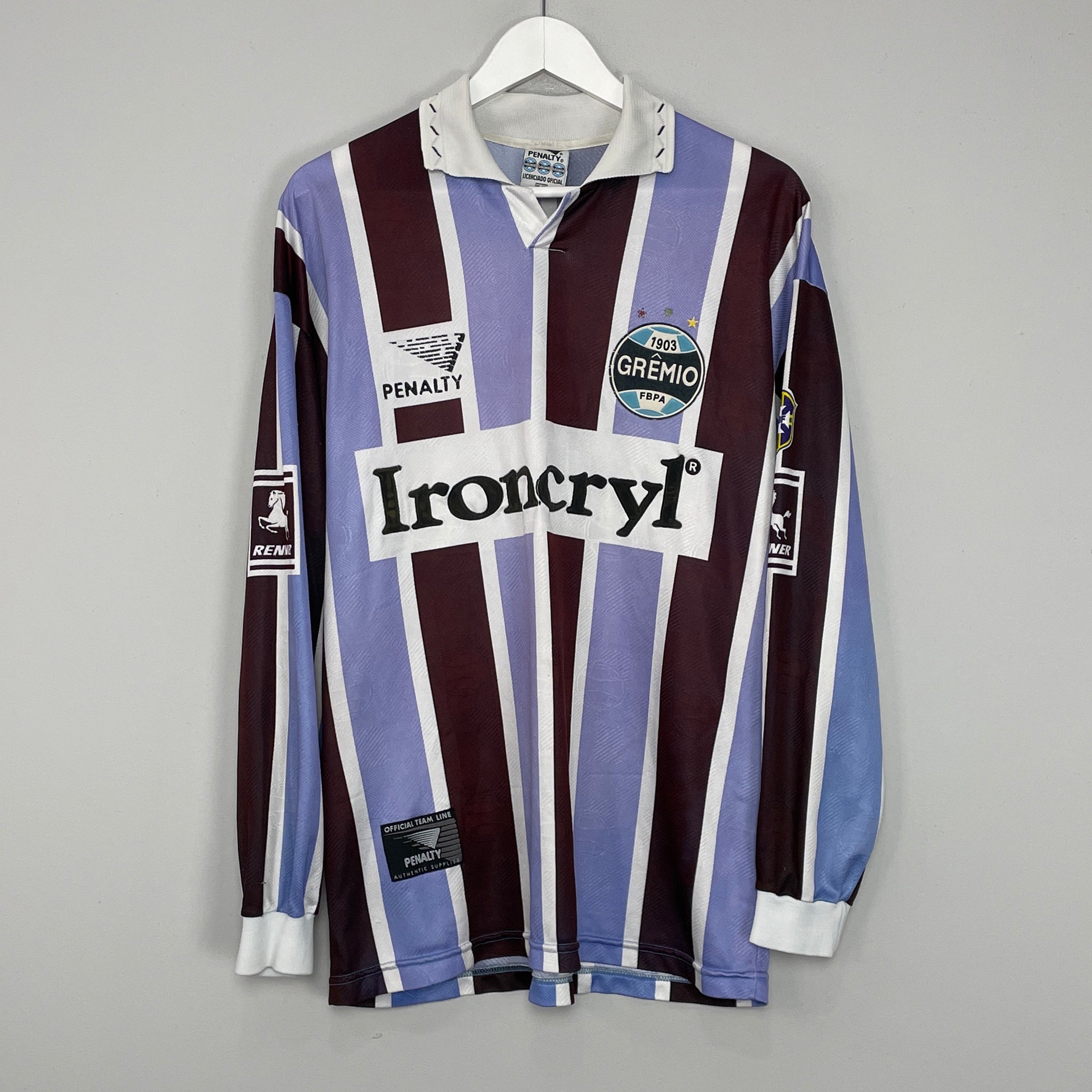 Shop 1997 GREMIO #11 L/S HOME SHIRT (XL) PENALTY, classic football shirts, vintage football shirts & retro soccer jerseys at Cult Kits