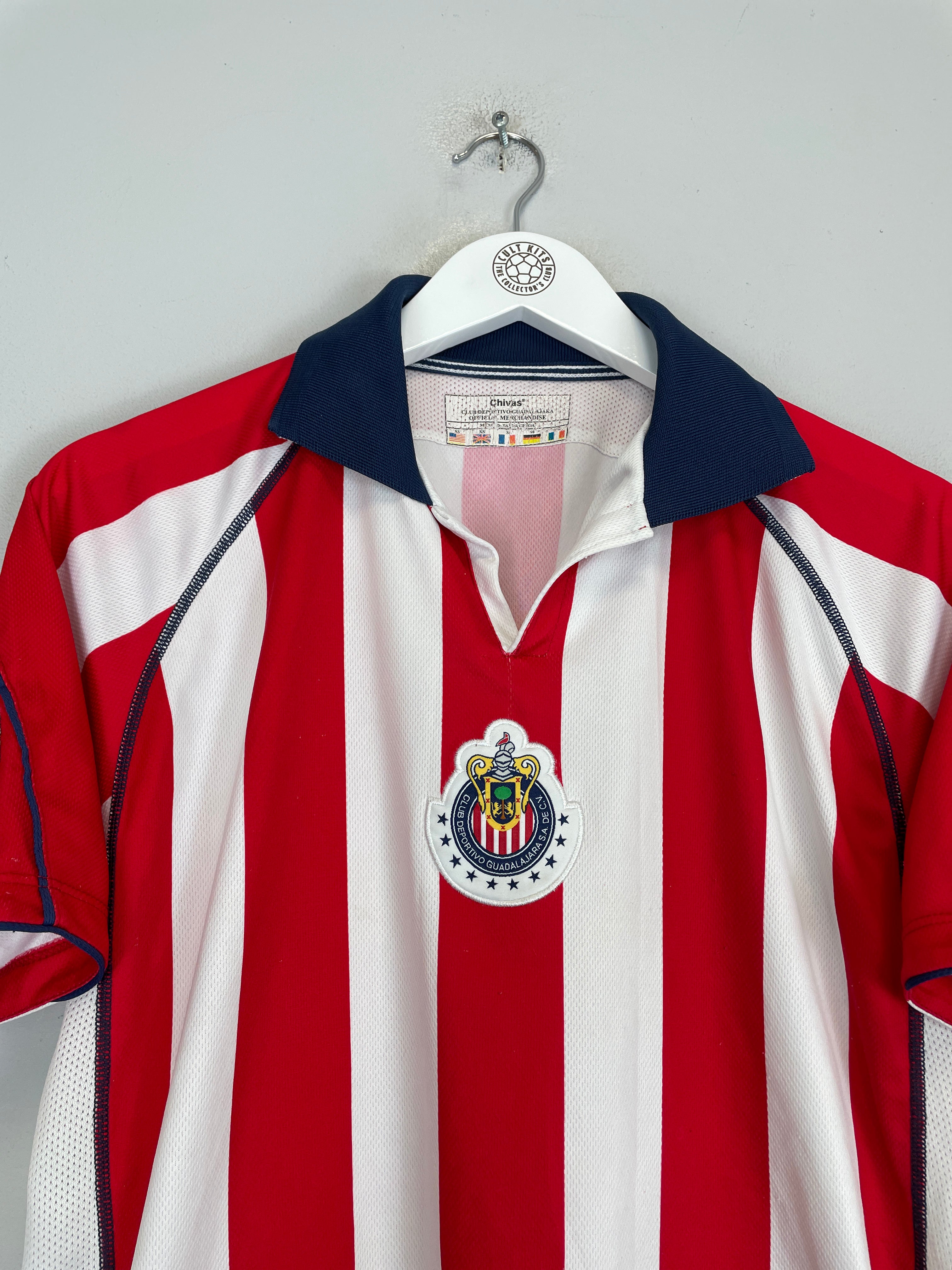Shop 2003/04 CHIVAS GUADALAJARA HOME SHIRT (XS) REEBOK, classic football shirts, vintage football shirts & retro soccer jerseys at Cult Kits