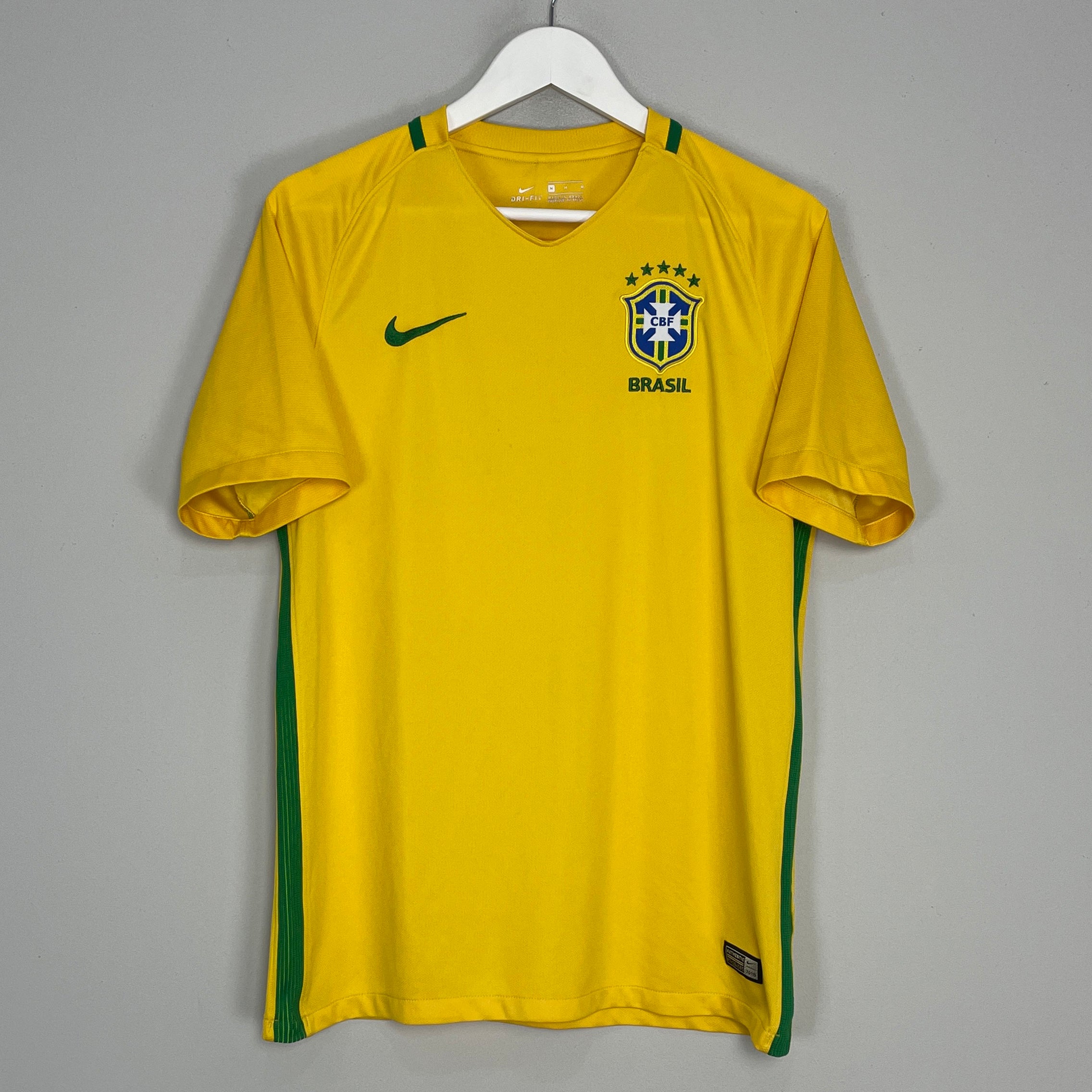 Shop 2016/17 BRAZIL HOME SHIRT (M) NIKE, classic football shirts, vintage football shirts & retro soccer jerseys at Cult Kits