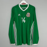 Shop 2016/17 MEXICO J.HERNANDEZ #14 L/S HOME SHIRT (XL) ADIDAS, classic football shirts, vintage football shirts & retro soccer jerseys at Cult Kits