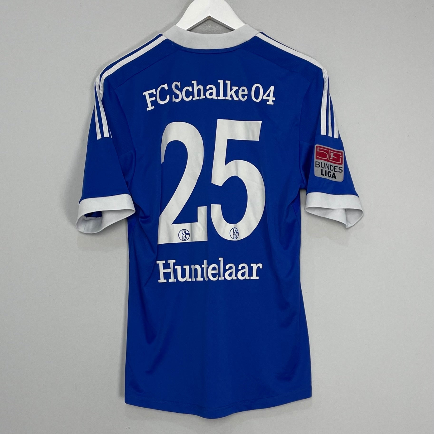 Shop 2012/14 SCHALKE HUNTELAAR #25 HOME SHIRT (S) ADIDAS, classic football shirts, vintage football shirts & retro soccer jerseys at Cult Kits