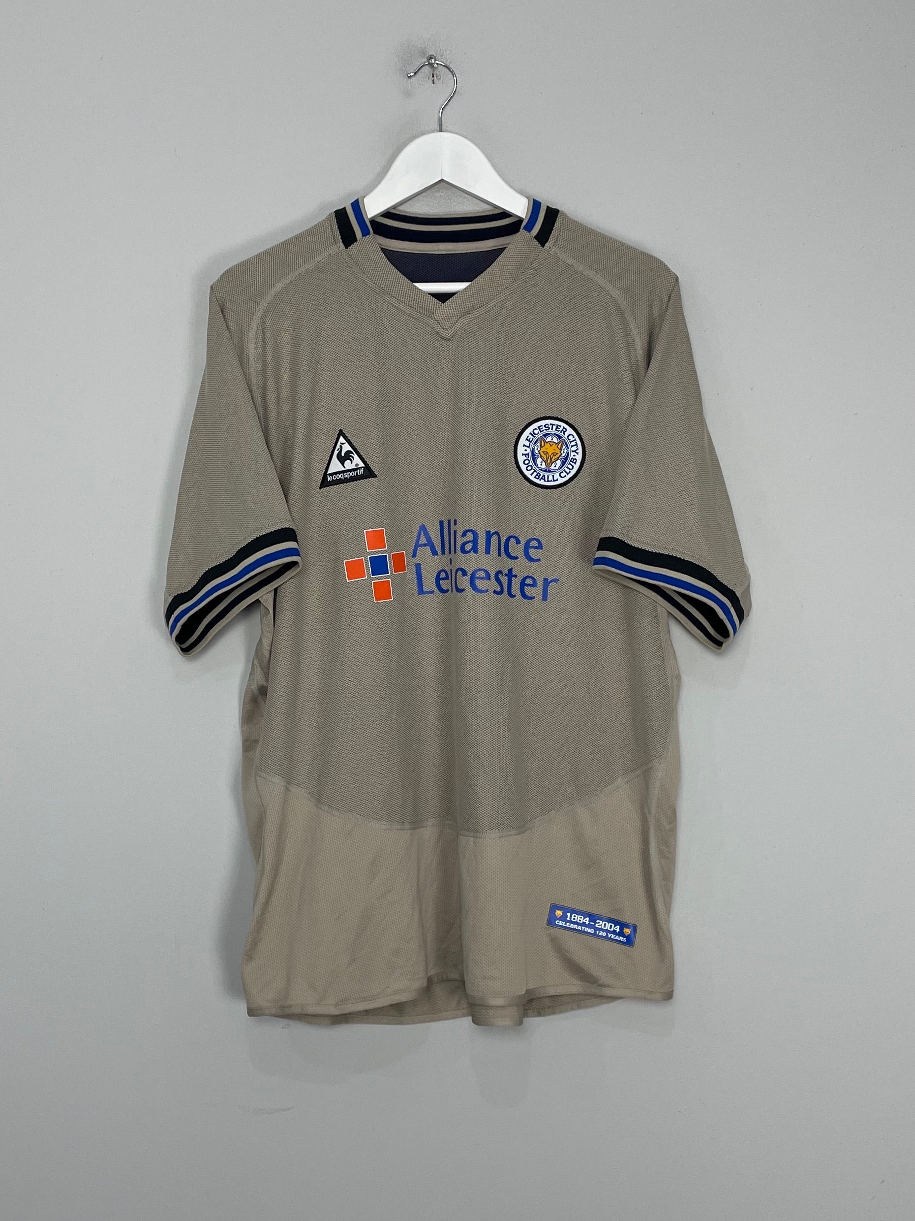 Shop 2004/05 LEICESTER CITY *125 YEARS* AWAY SHIRT (XL) LE COQ, classic football shirts, vintage football shirts & retro soccer jerseys at Cult Kits