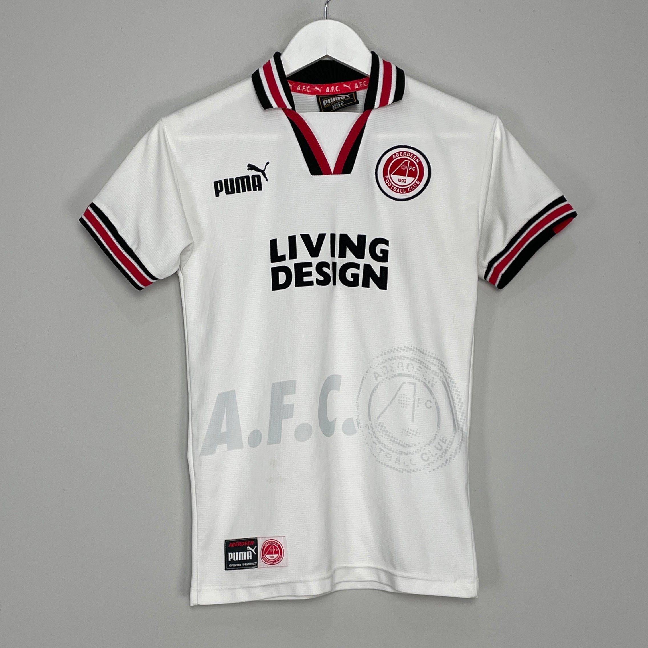 Shop 1997/98 ABERDEEN AWAY SHIRT (XL.KIDS) PUMA, classic football shirts, vintage football shirts & retro soccer jerseys at Cult Kits