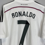 Shop 2014/15 REAL MADRID RONALDO #7 HOME SHIRT (M) ADIDAS, classic football shirts, vintage football shirts & retro soccer jerseys at Cult Kits