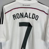 Shop 2014/15 REAL MADRID RONALDO #7 HOME SHIRT (M) ADIDAS, classic football shirts, vintage football shirts & retro soccer jerseys at Cult Kits