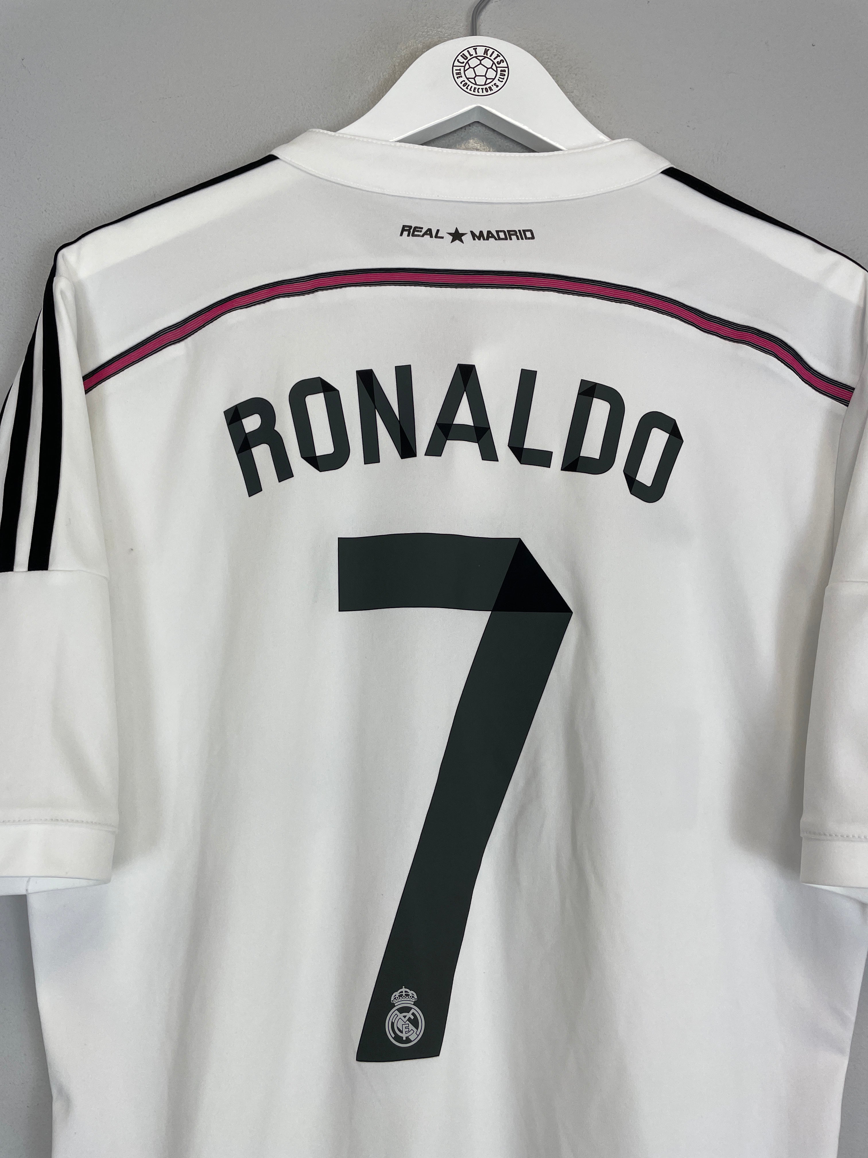 Shop 2014/15 REAL MADRID RONALDO #7 HOME SHIRT (M) ADIDAS, classic football shirts, vintage football shirts & retro soccer jerseys at Cult Kits