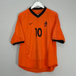 Shop 2000/02 NETHERLANDS BERGKAMP #10 HOME SHIRT (L) NIKE, classic football shirts, vintage football shirts & retro soccer jerseys at Cult Kits