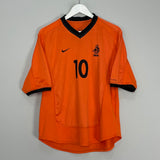 Shop 2000/02 NETHERLANDS BERGKAMP #10 HOME SHIRT (L) NIKE, classic football shirts, vintage football shirts & retro soccer jerseys at Cult Kits