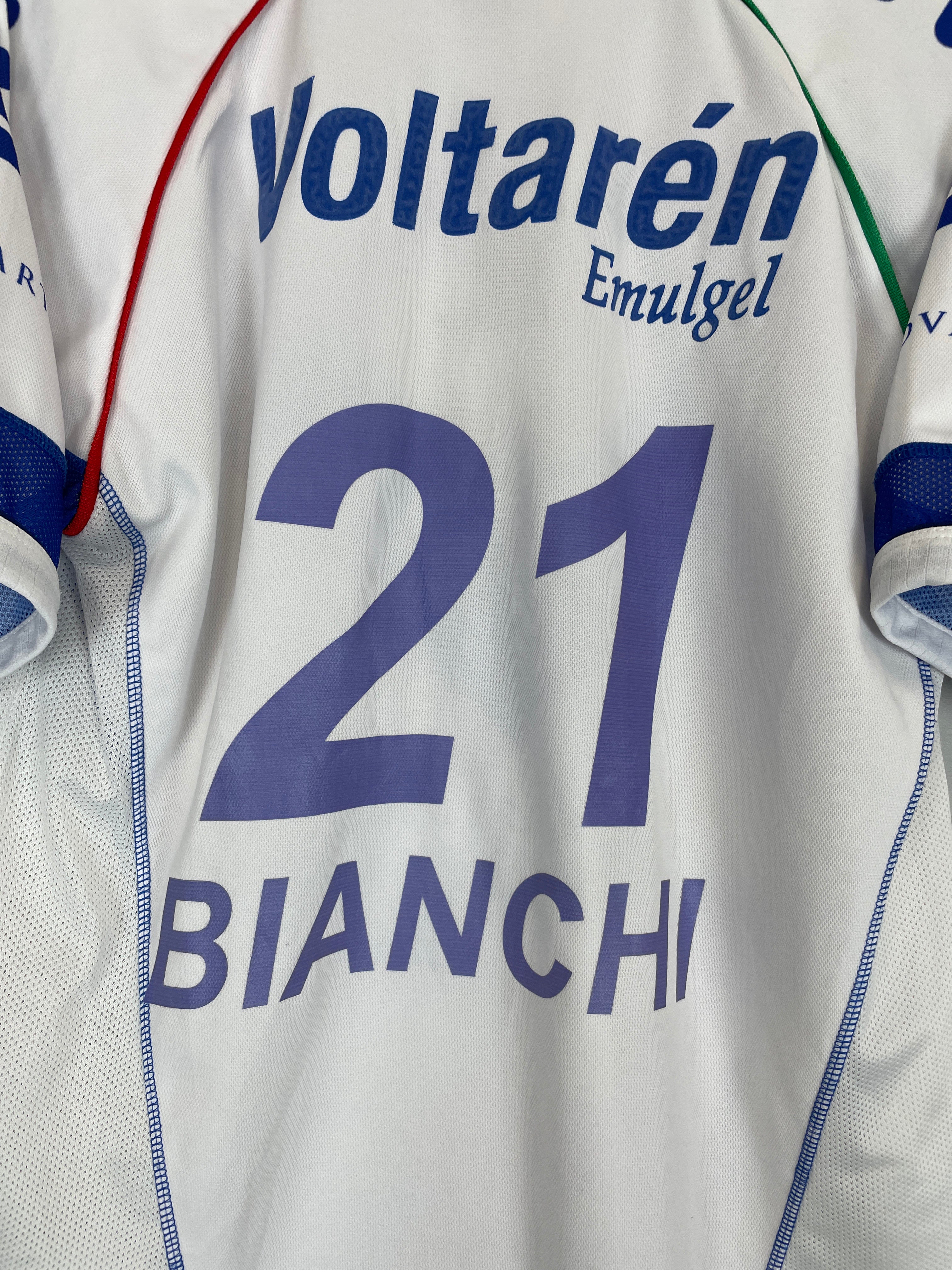 Shop 2004 VELEZ SARSFIELD BIANCHI #21 HOME SHIRT (M) FILA, classic football shirts, vintage football shirts & retro soccer jerseys at Cult Kits