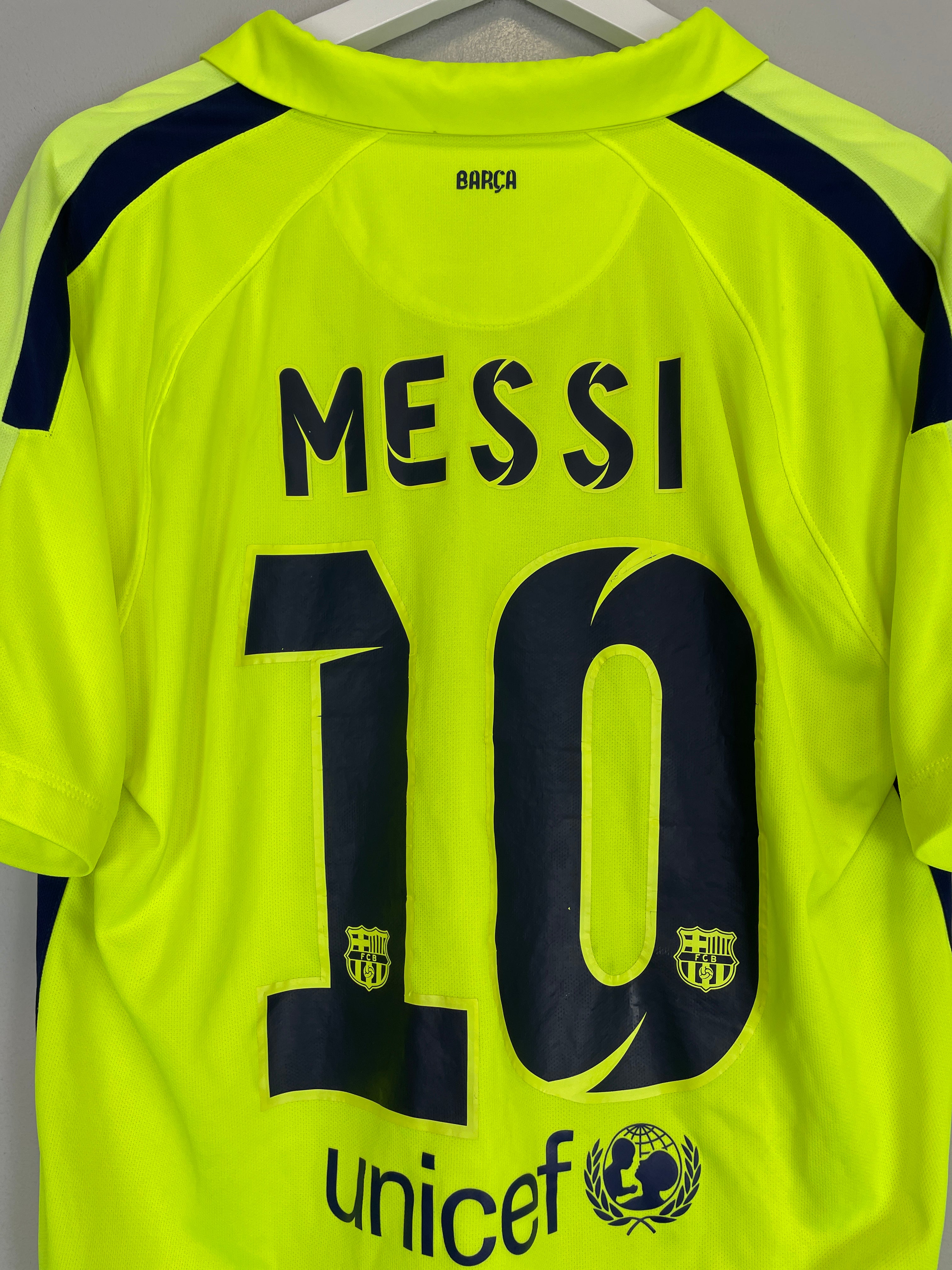 Shop 2014/15 BARCELONA MESSI #10 THIRD SHIRT (L) NIKE, classic football shirts, vintage football shirts & retro soccer jerseys at Cult Kits