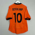 Shop 2000/02 NETHERLANDS BERGKAMP #10 HOME SHIRT (L) NIKE, classic football shirts, vintage football shirts & retro soccer jerseys at Cult Kits