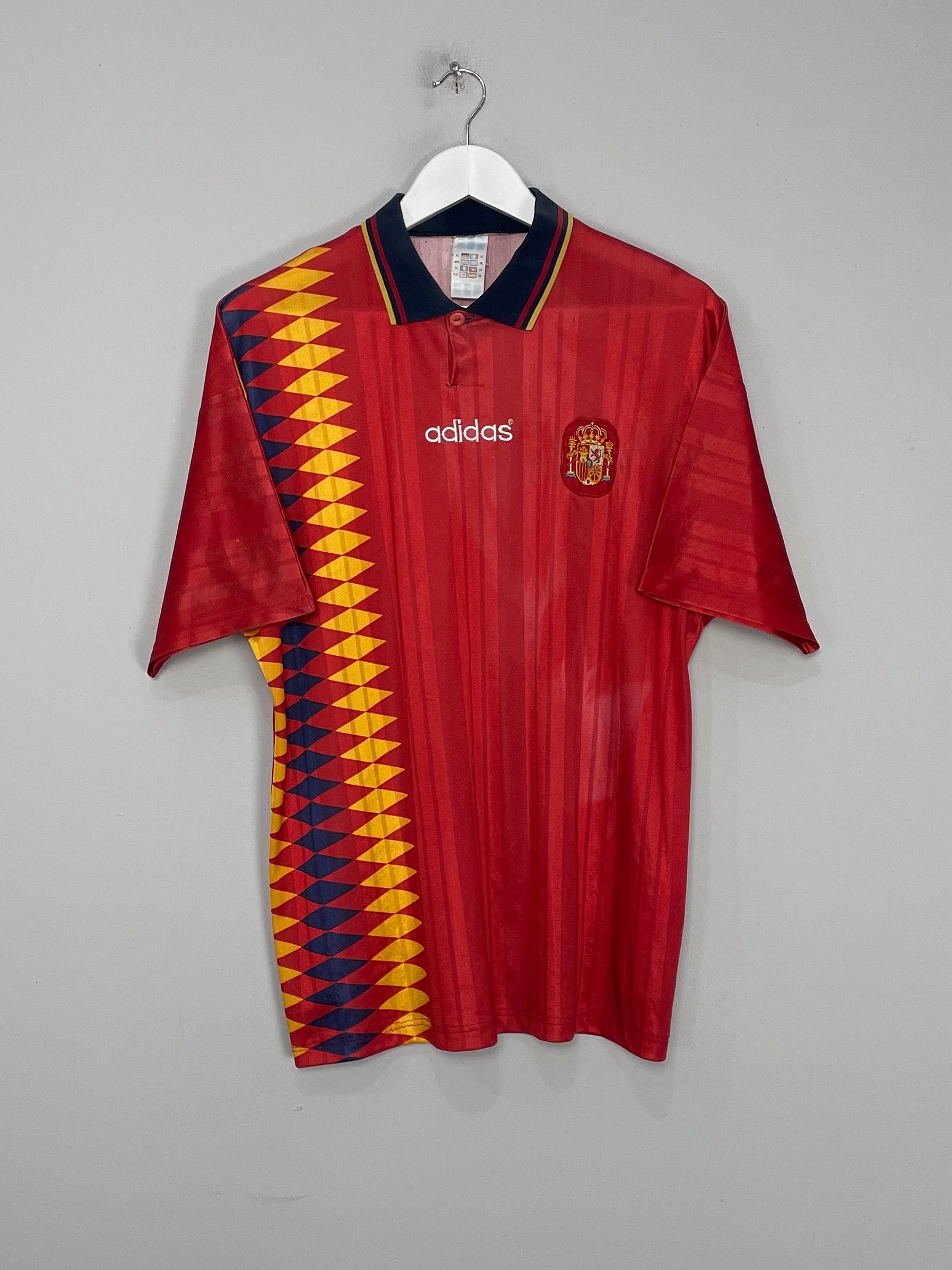 Shop 1994/96 SPAIN HOME SHIRT (XL) ADIDAS, classic football shirts, vintage football shirts & retro soccer jerseys at Cult Kits