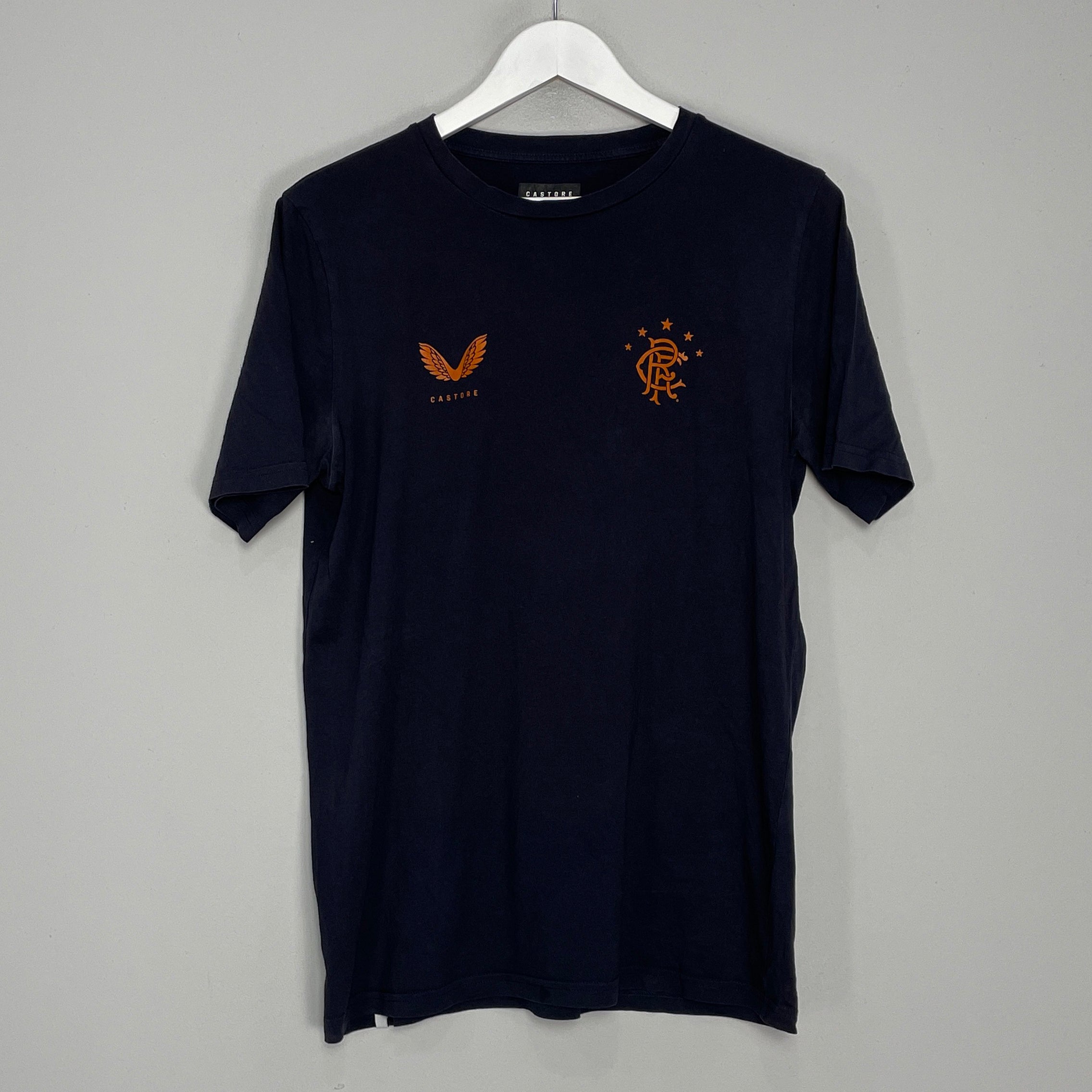 Shop 2020/21 RANGERS T-SHIRT (M) CASTORE, classic football shirts, vintage football shirts & retro soccer jerseys at Cult Kits