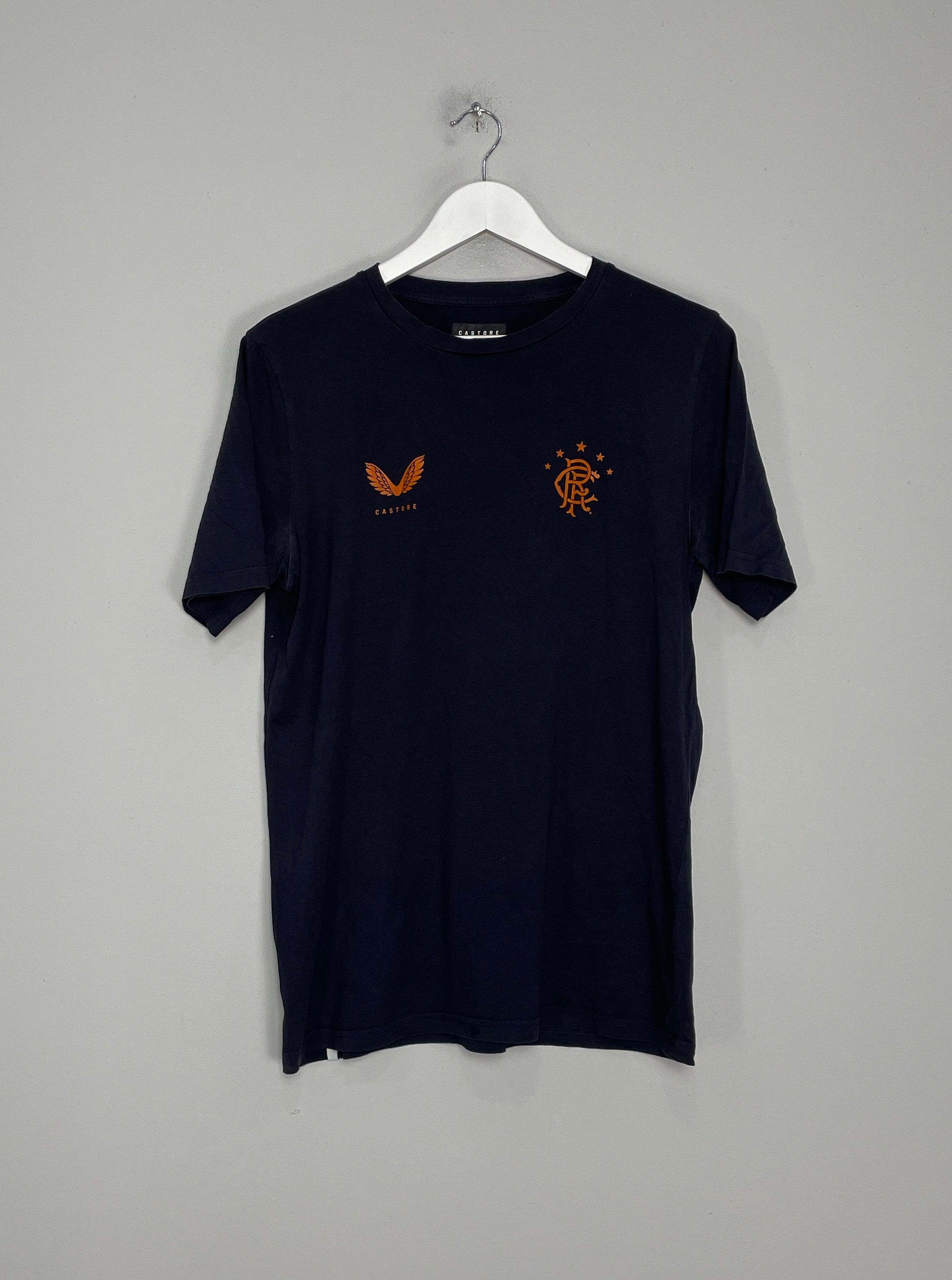 Shop 2020/21 RANGERS T-SHIRT (M) CASTORE, classic football shirts, vintage football shirts & retro soccer jerseys at Cult Kits