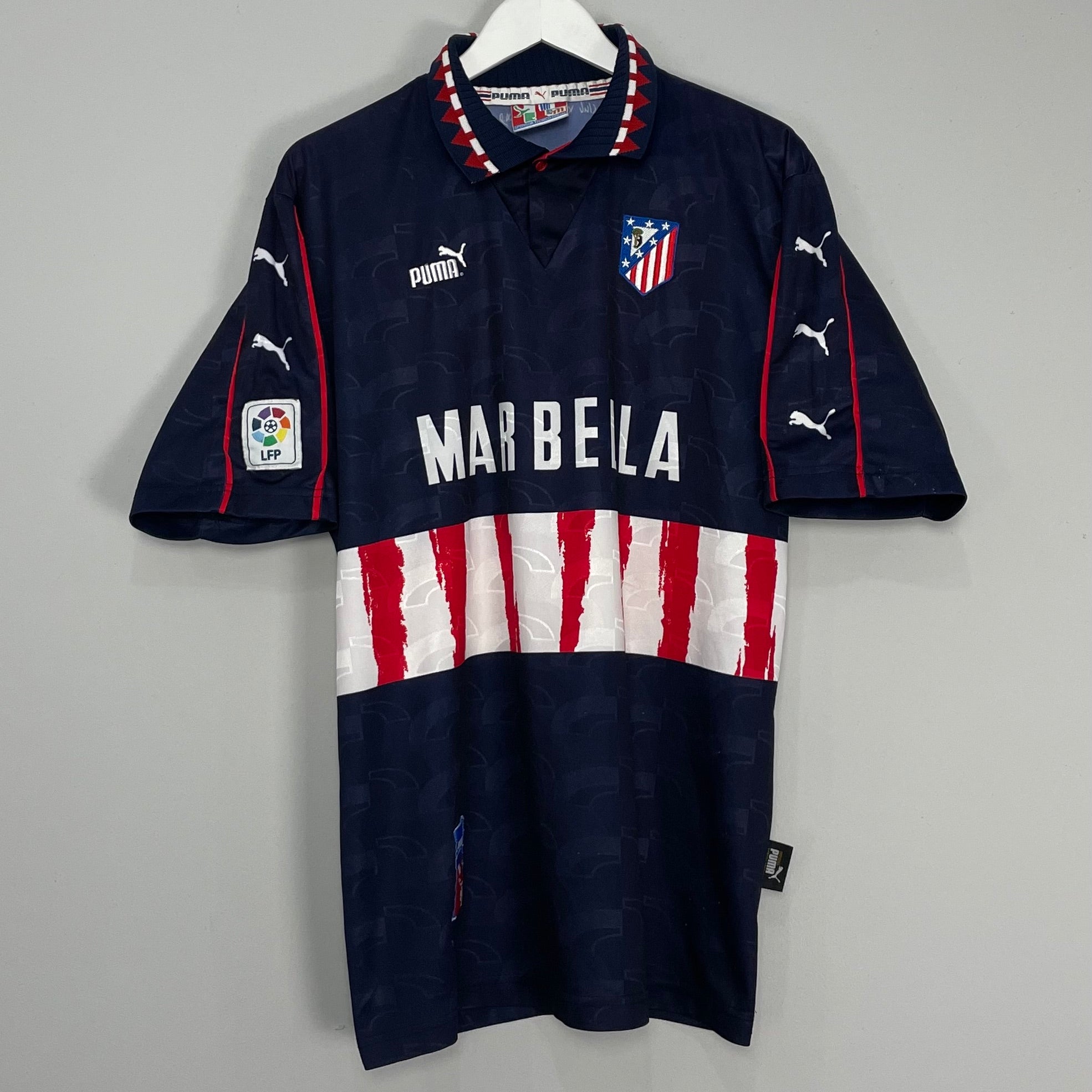 Shop 1997/98 ATLETICO MADRID AWAY SHIRT (L) PUMA, classic football shirts, vintage football shirts & retro soccer jerseys at Cult Kits
