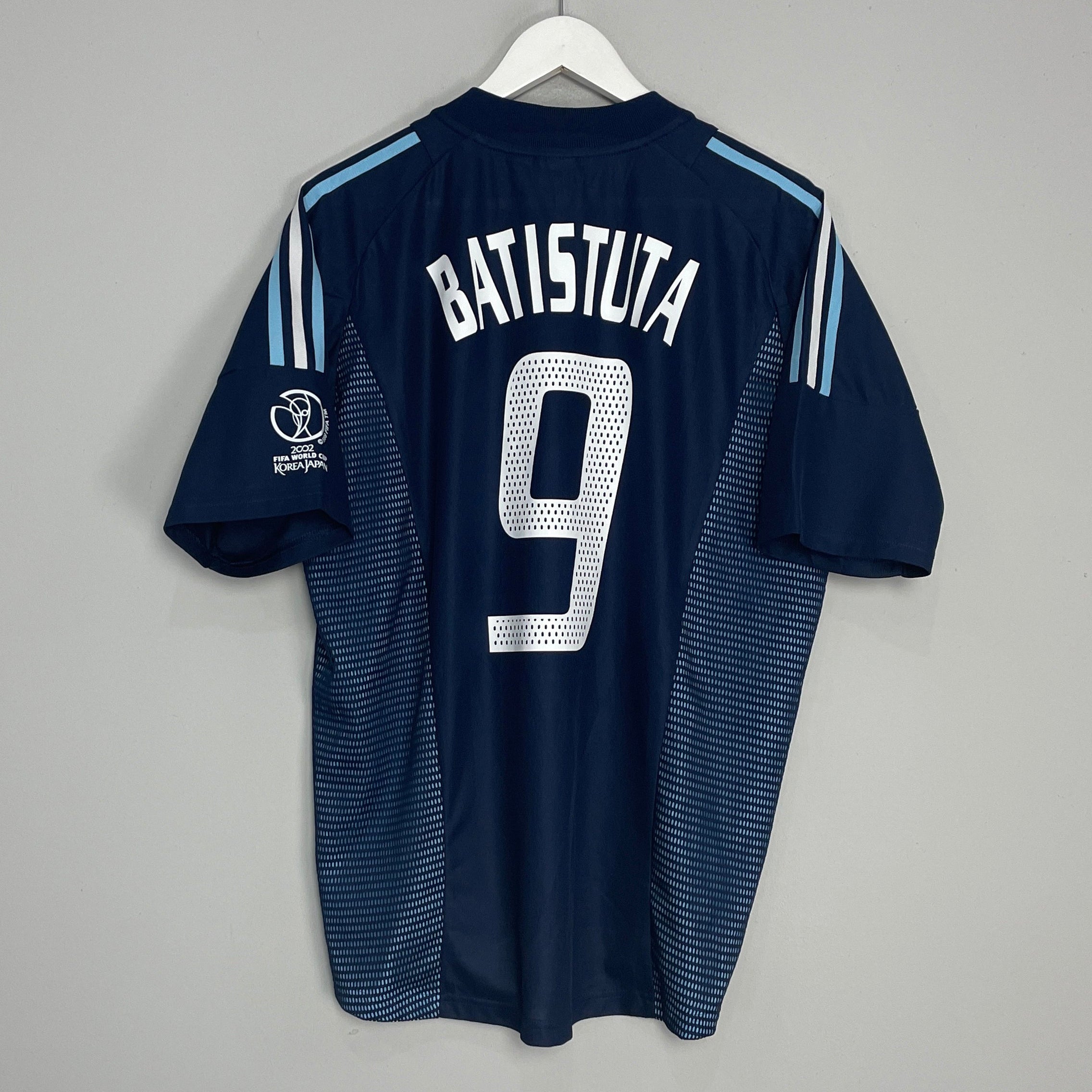 Shop 2002/04 ARGENTINA BATISTUTA #9 AWAY SHIRT (L) ADIDAS, classic football shirts, vintage football shirts & retro soccer jerseys at Cult Kits