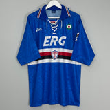 Shop 1994/95 SAMPDORIA HOME SHIRT (XL) ASICS, classic football shirts, vintage football shirts & retro soccer jerseys at Cult Kits
