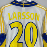 2000/02 SWEDEN LARSSON #20 AWAY SHIRT (M) ADIDAS