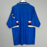 Shop 1994/95 SAMPDORIA HOME SHIRT (XL) ASICS, classic football shirts, vintage football shirts & retro soccer jerseys at Cult Kits