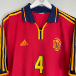 Shop 1999/02 SPAIN GUARDIOLA #4 HOME SHIRT (XL) ADIDAS, classic football shirts, vintage football shirts & retro soccer jerseys at Cult Kits