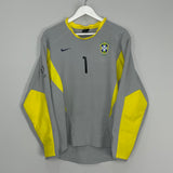 Shop 2002 BRAZIL MARCOS #1 GK SHIRT (S) NIKE, classic football shirts, vintage football shirts & retro soccer jerseys at Cult Kits