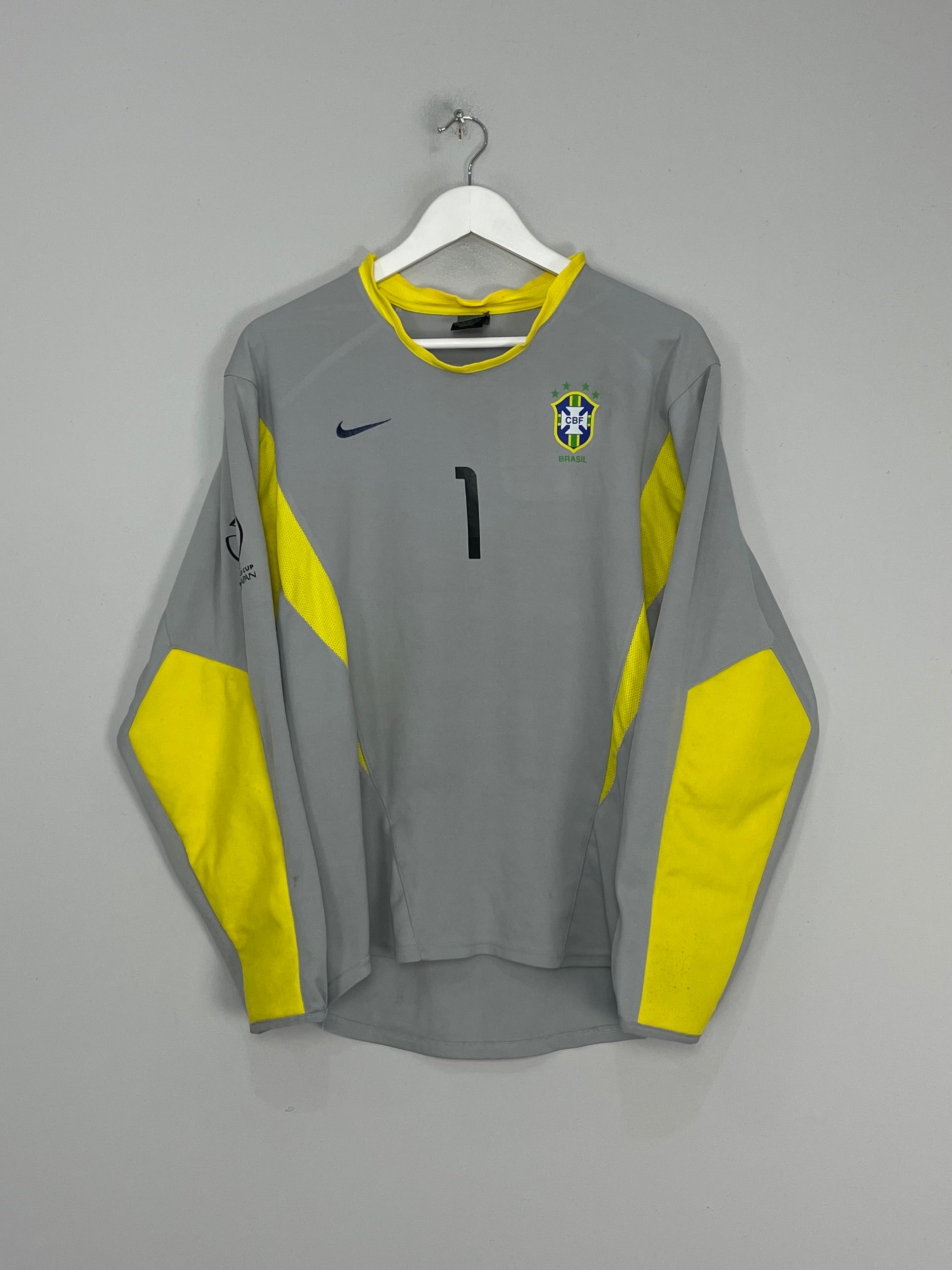 Shop 2002 BRAZIL MARCOS #1 GK SHIRT (S) NIKE, classic football shirts, vintage football shirts & retro soccer jerseys at Cult Kits