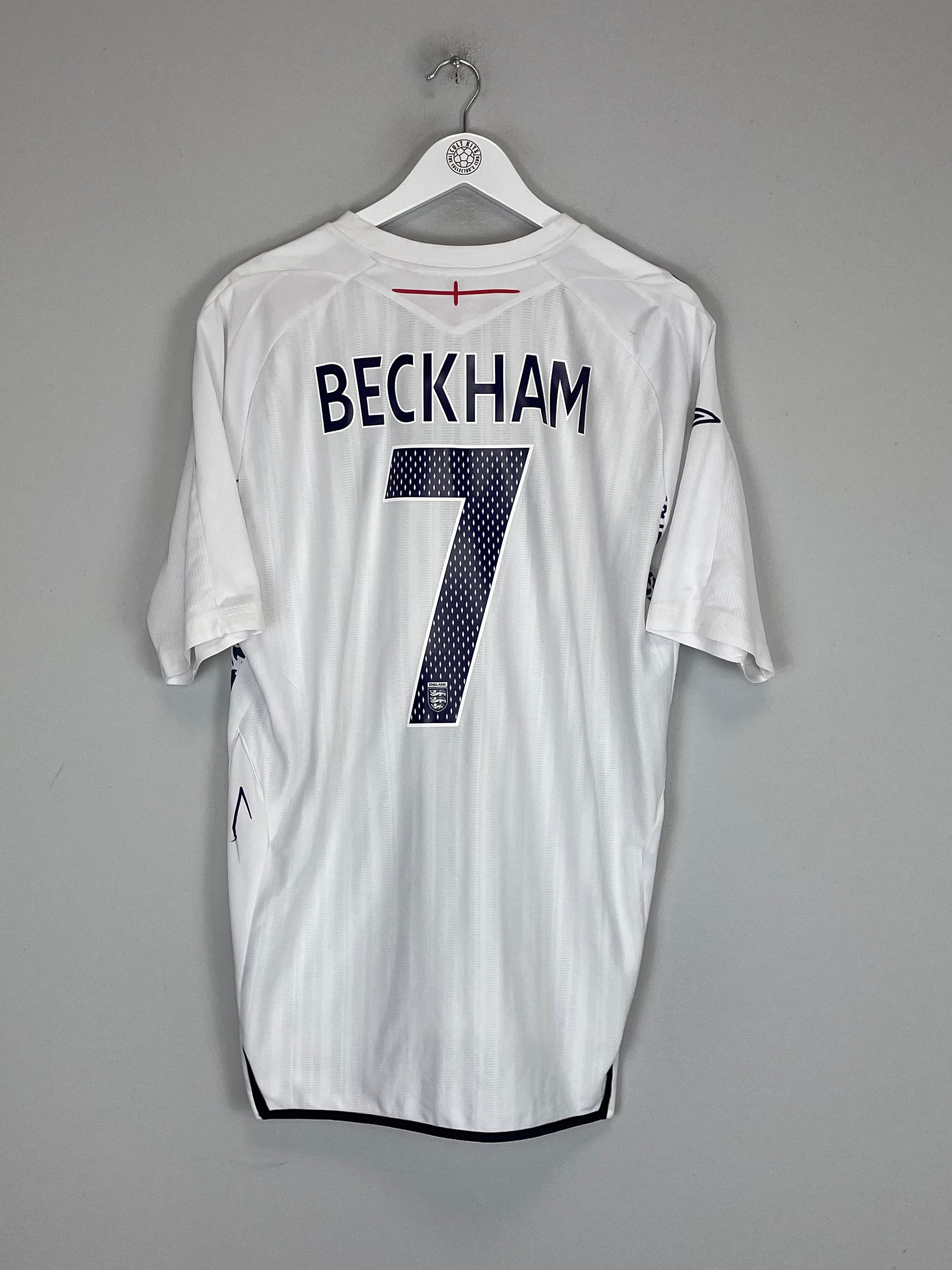 Shop 2007/09 ENGLAND BECKHAM #7 HOME SHIRT (XL) UMBRO, classic football shirts, vintage football shirts & retro soccer jerseys at Cult Kits