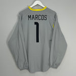 Shop 2002 BRAZIL MARCOS #1 GK SHIRT (S) NIKE, classic football shirts, vintage football shirts & retro soccer jerseys at Cult Kits