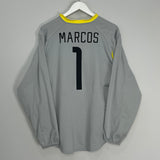 Shop 2002 BRAZIL MARCOS #1 GK SHIRT (S) NIKE, classic football shirts, vintage football shirts & retro soccer jerseys at Cult Kits