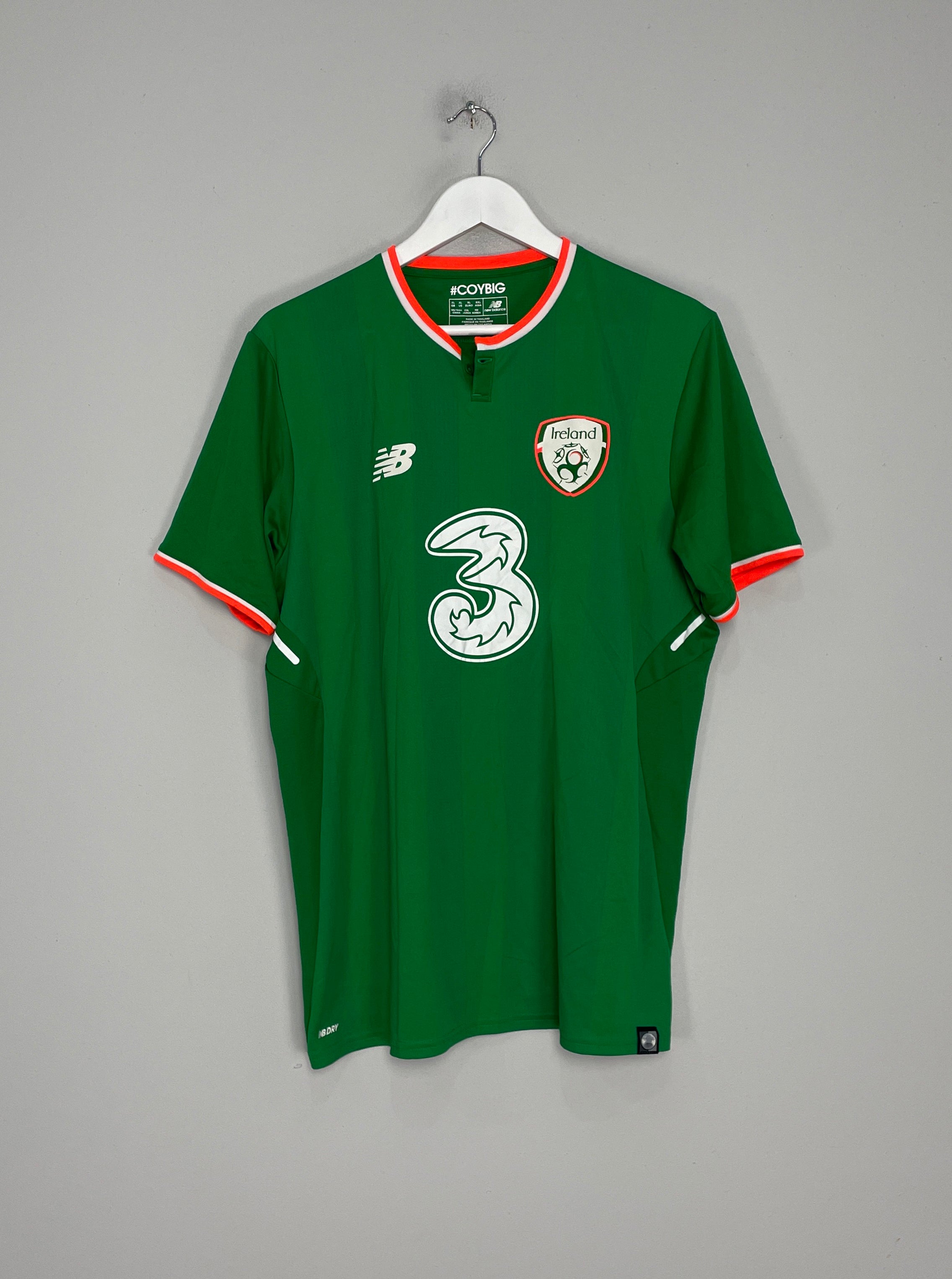 Shop 2017/18 IRELAND HOME SHIRT (XL) NEW BALANCE, classic football shirts, vintage football shirts & retro soccer jerseys at Cult Kits
