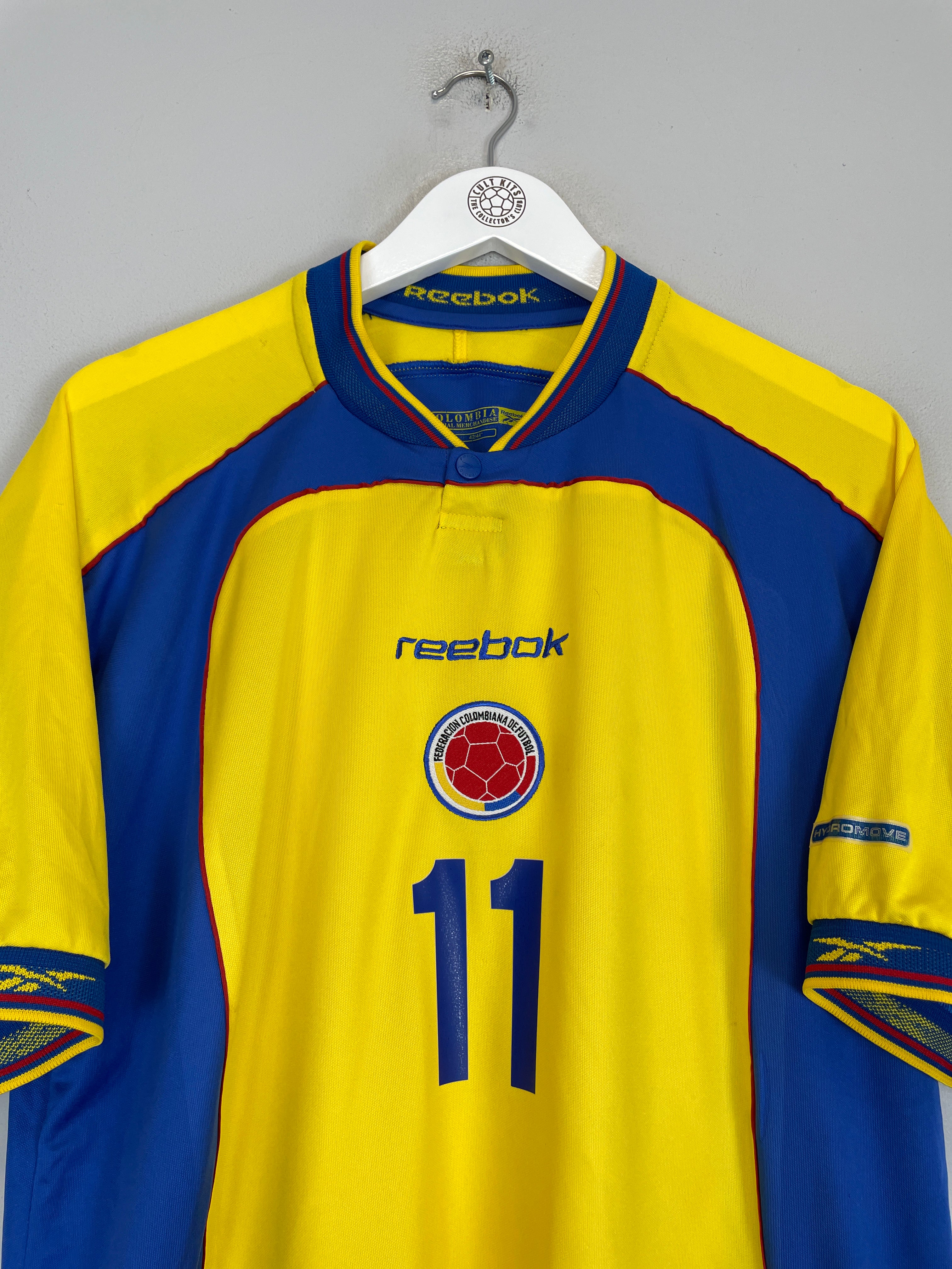 Shop 2001/03 COLOMBIA ASPRILLA #11 HOME SHIRT (L) UMBRO, classic football shirts, vintage football shirts & retro soccer jerseys at Cult Kits
