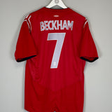 Shop 2004/06 ENGLAND BECKHAM #7 AWAY SHIRT (L) UMBRO, classic football shirts, vintage football shirts & retro soccer jerseys at Cult Kits