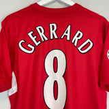 Shop 2004/06 LIVERPOOL GERRARD #8 C/L HOME SHIRT (M) REEBOK, classic football shirts, vintage football shirts & retro soccer jerseys at Cult Kits