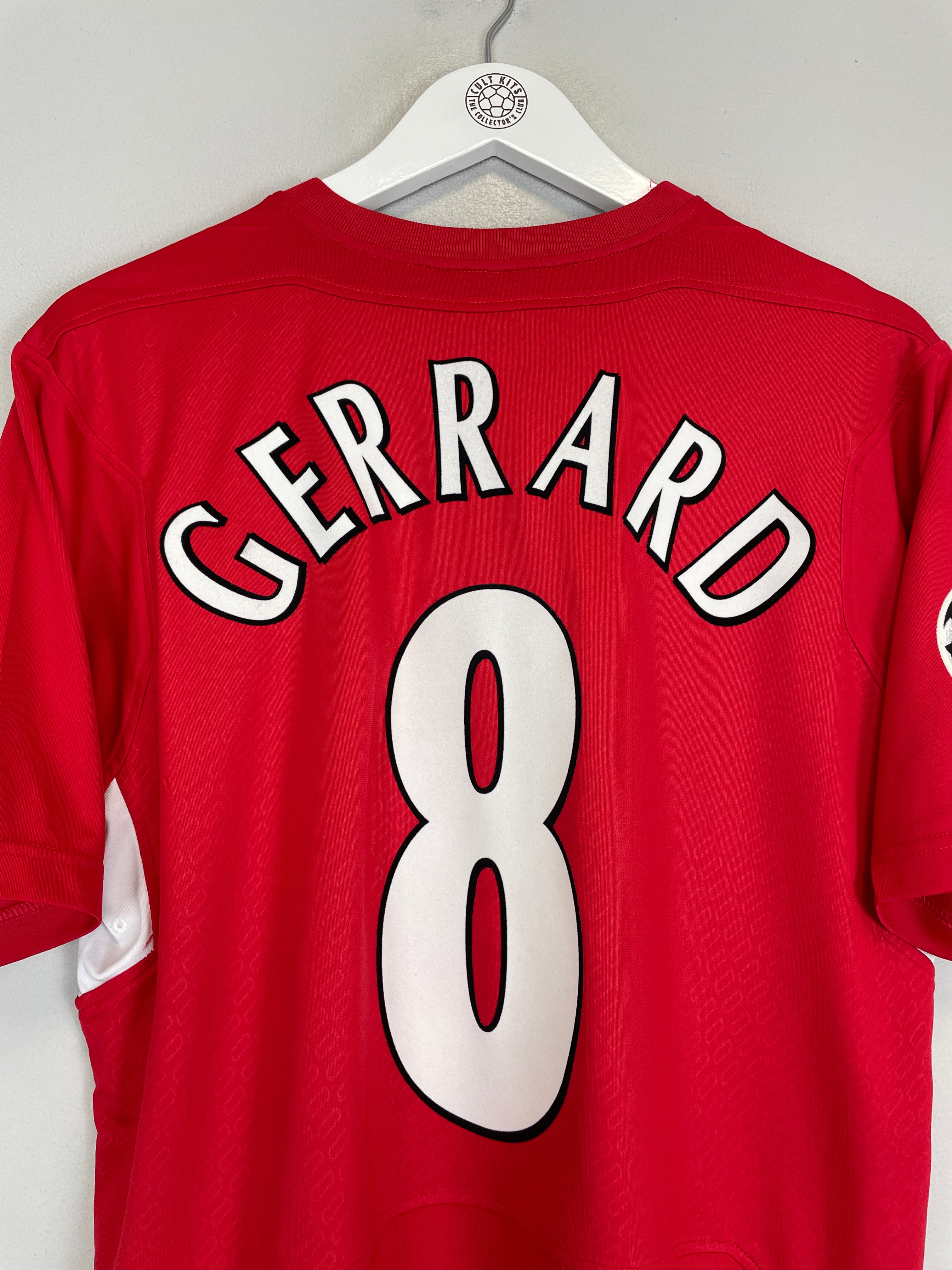 Shop 2004/06 LIVERPOOL GERRARD #8 C/L HOME SHIRT (M) REEBOK, classic football shirts, vintage football shirts & retro soccer jerseys at Cult Kits