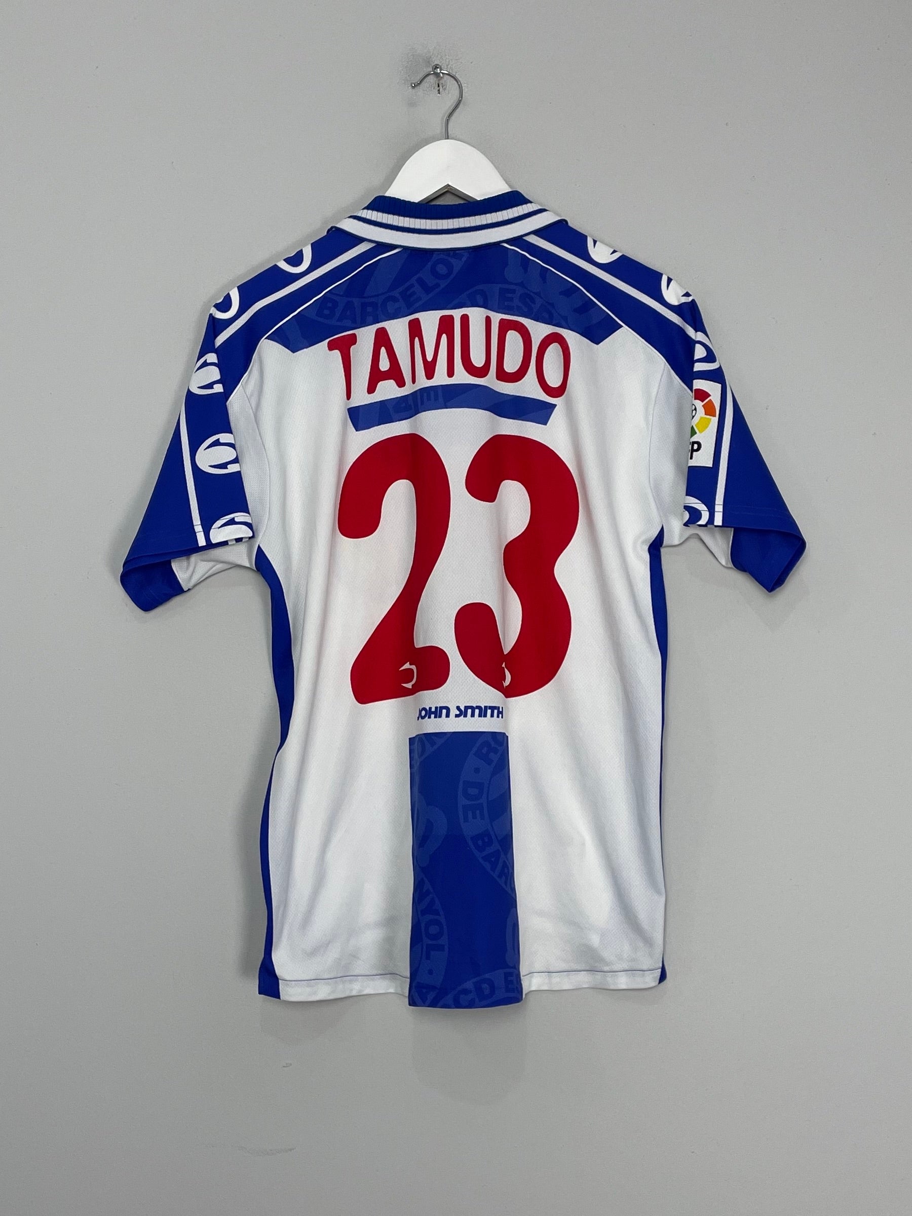 Shop 1996/97 ESPANYOL TAMUDO #23 HOME SHIRT (S) JOHN SMITH, classic football shirts, vintage football shirts & retro soccer jerseys at Cult Kits