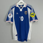 Shop 2000/01 YUGOSLAVIA STOJKOVIC #10 HOME SHIRT (L) ADIDAS, classic football shirts, vintage football shirts & retro soccer jerseys at Cult Kits