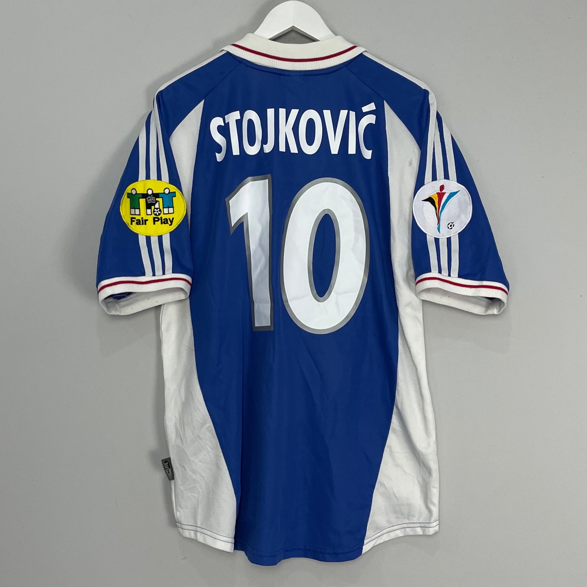 Shop 2000/01 YUGOSLAVIA STOJKOVIC #10 HOME SHIRT (L) ADIDAS, classic football shirts, vintage football shirts & retro soccer jerseys at Cult Kits