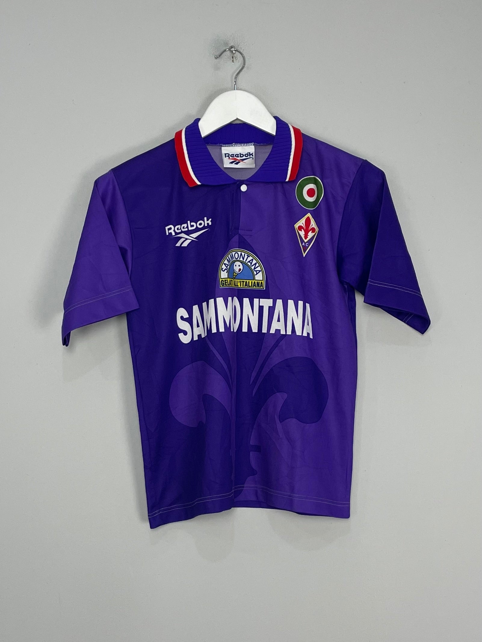 Shop 1996/97 FIORENTINA HOME SHIRT (M.KIDS) REEBOK, classic football shirts, vintage football shirts & retro soccer jerseys at Cult Kits