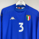 Shop 1998/99 ITALY MALDINI #3 L/S HOME SHIRT (XL) KAPPA, classic football shirts, vintage football shirts & retro soccer jerseys at Cult Kits
