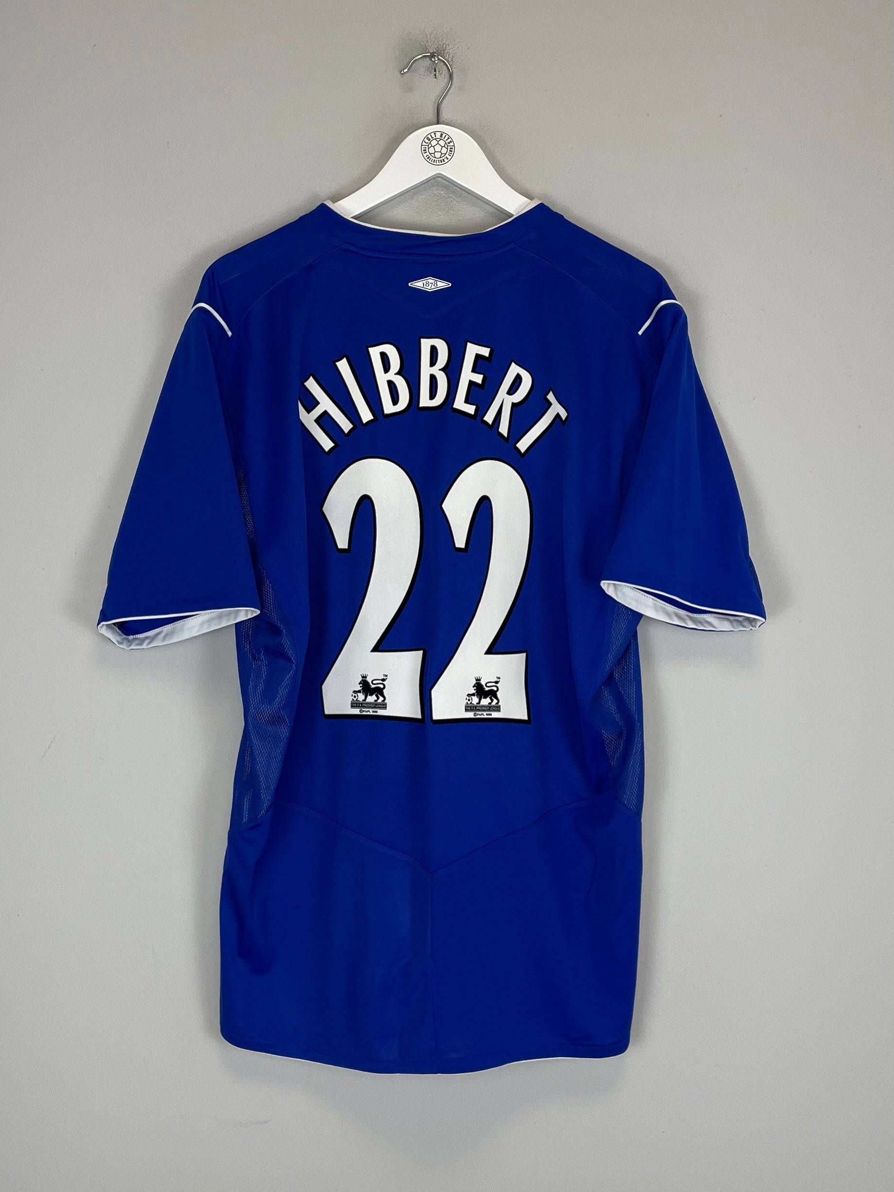 Shop 2004/05 EVERTON HIBBERT #22 HOME SHIRT (XL) PUMA, classic football shirts, vintage football shirts & retro soccer jerseys at Cult Kits